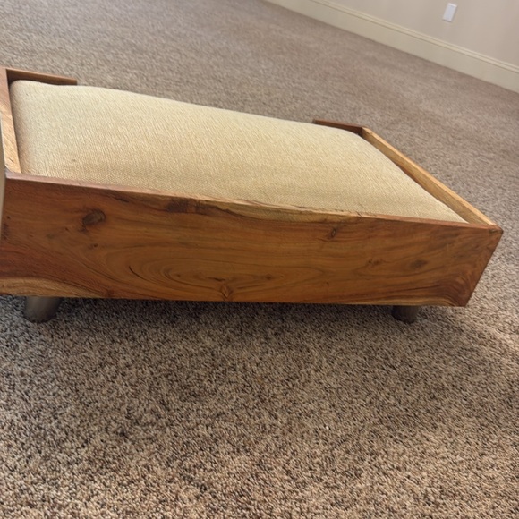 Wooden Pet Bed with Cream Cushion - Picture 11 of 13